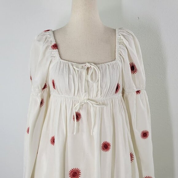 FREE PEOPLE emory embroidered midi dress Sz XS NEW - Picture 5 of 13